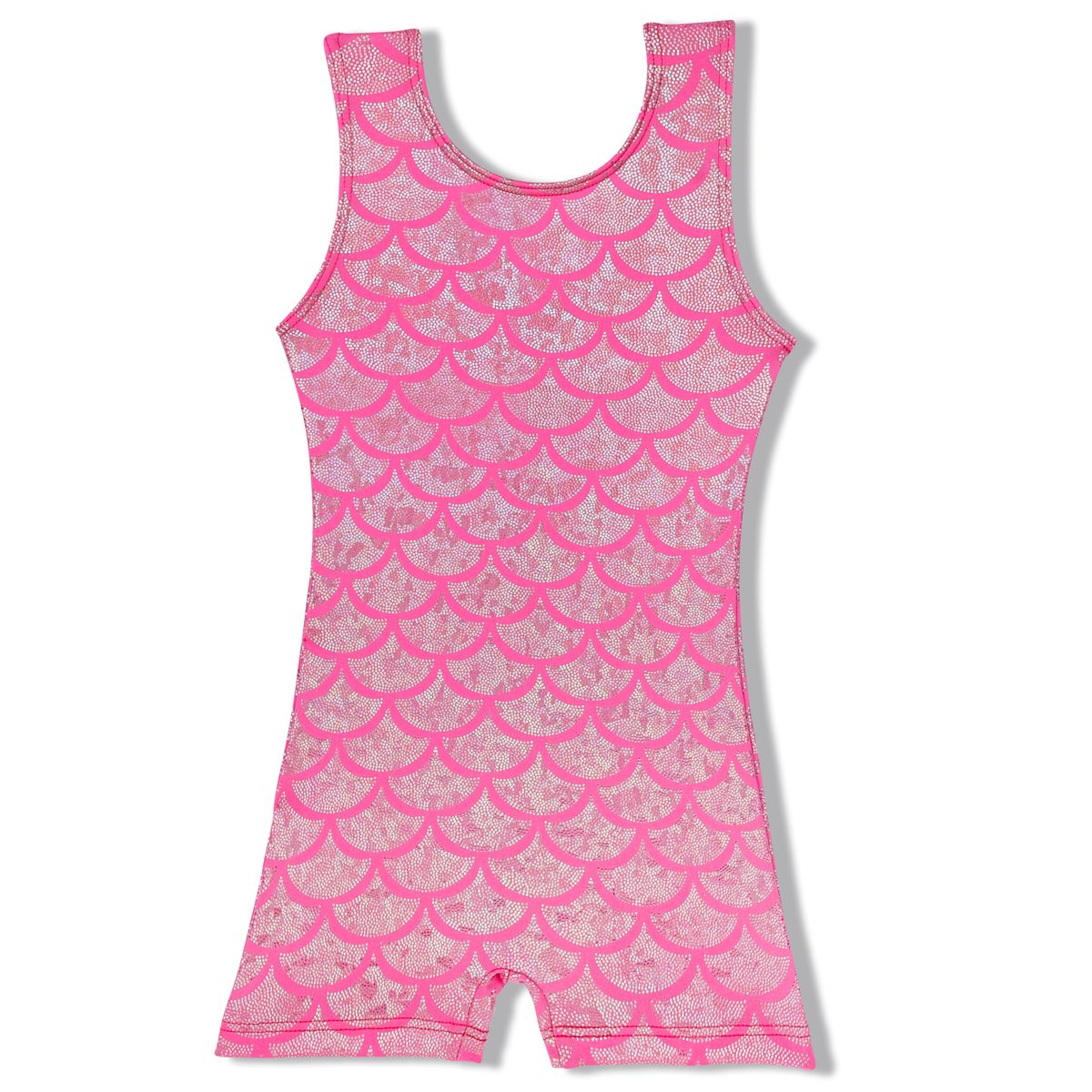 Girl Power Sport Biketard, Pink Mermaid LE103