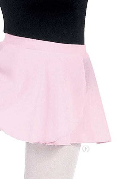 Eurotard Kids Chiffon Mock Wrap Pull On Skirt, Pink 10127