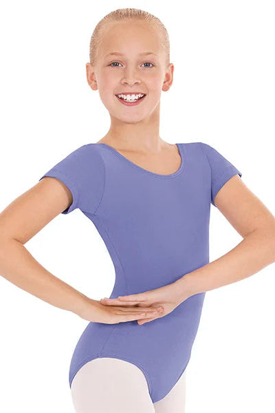Eurotard Kids Cotton Lycra® Short Sleeve Leotard, Navy 1043