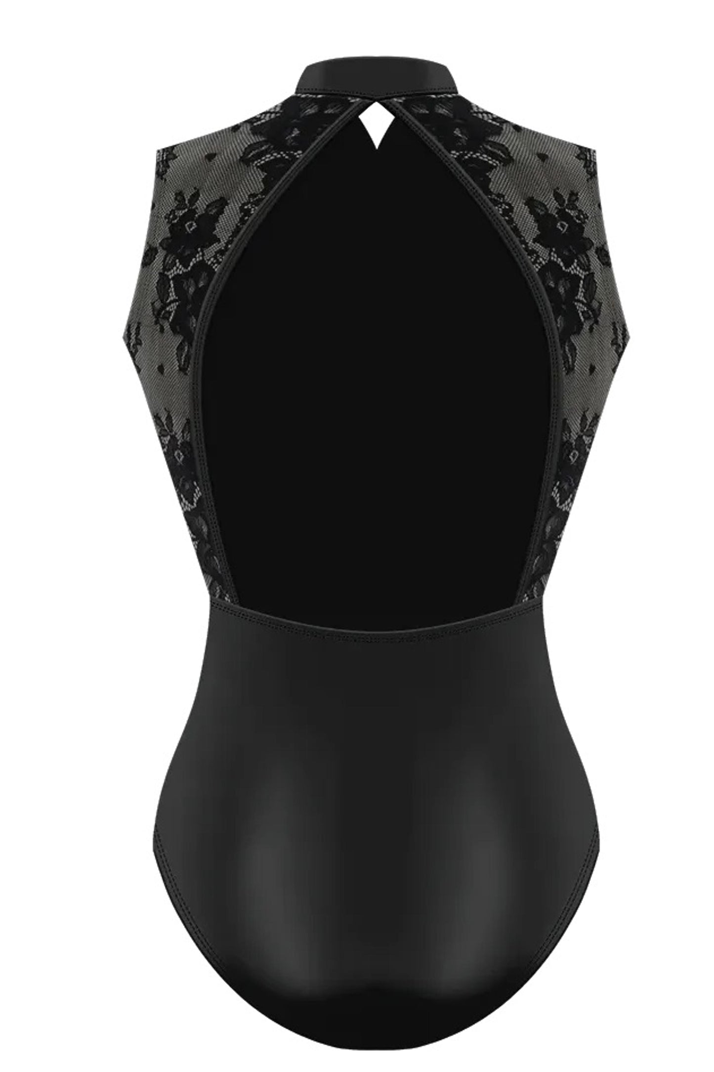 Danse De Paris Yvonne High Neck Leotard, Jet L0041L