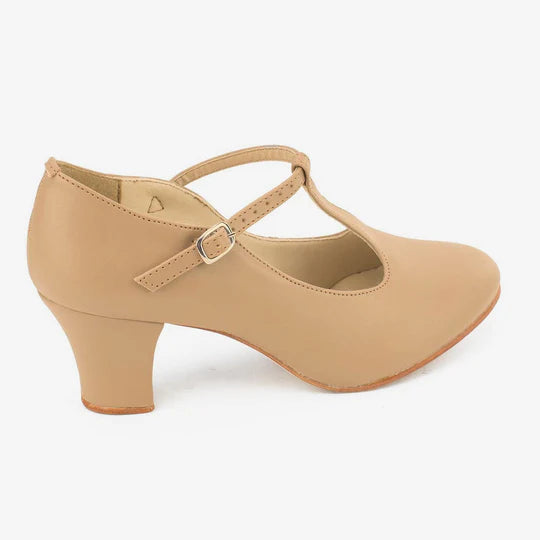So Danca Christa 2" T-Strap Character Shoe, Caramel CH54