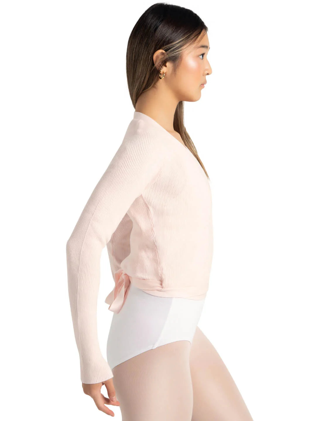 Capezio Ribbed Knit Wrap Sweater, 11381W