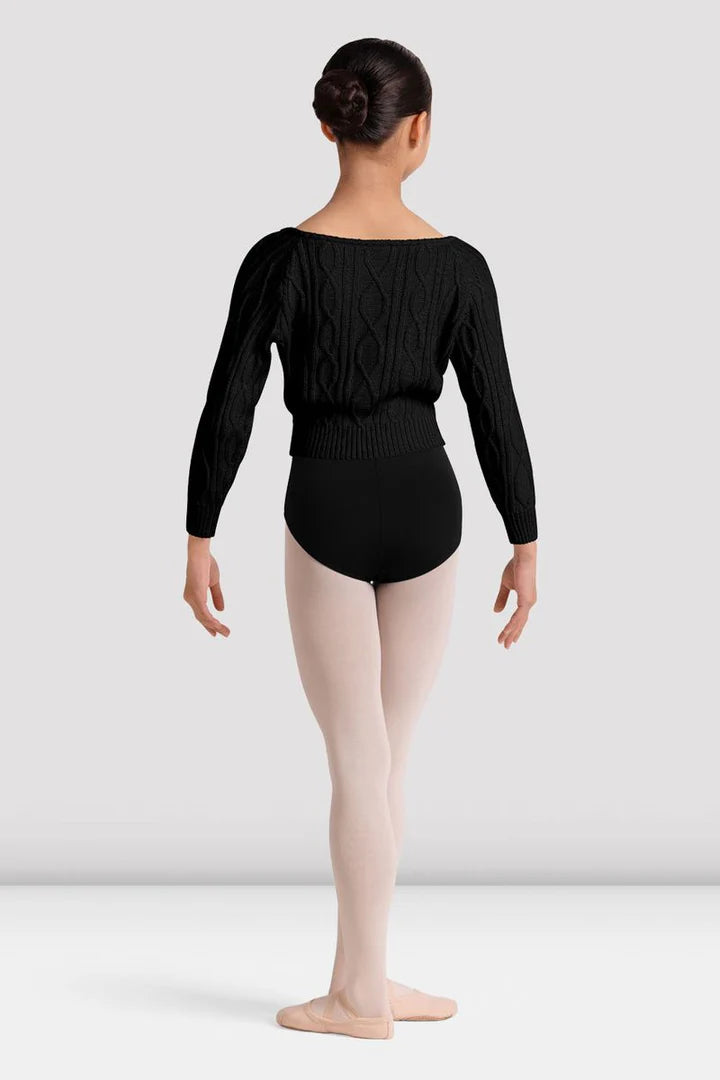 Bloch Kids Aquilo V Neck Sweater, Black CZ30010