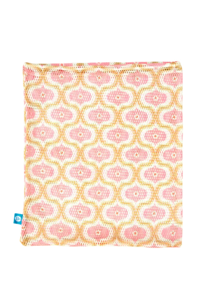 B Plus Printworks Printed Mesh Bag, Pink/Yellow 880PAT01