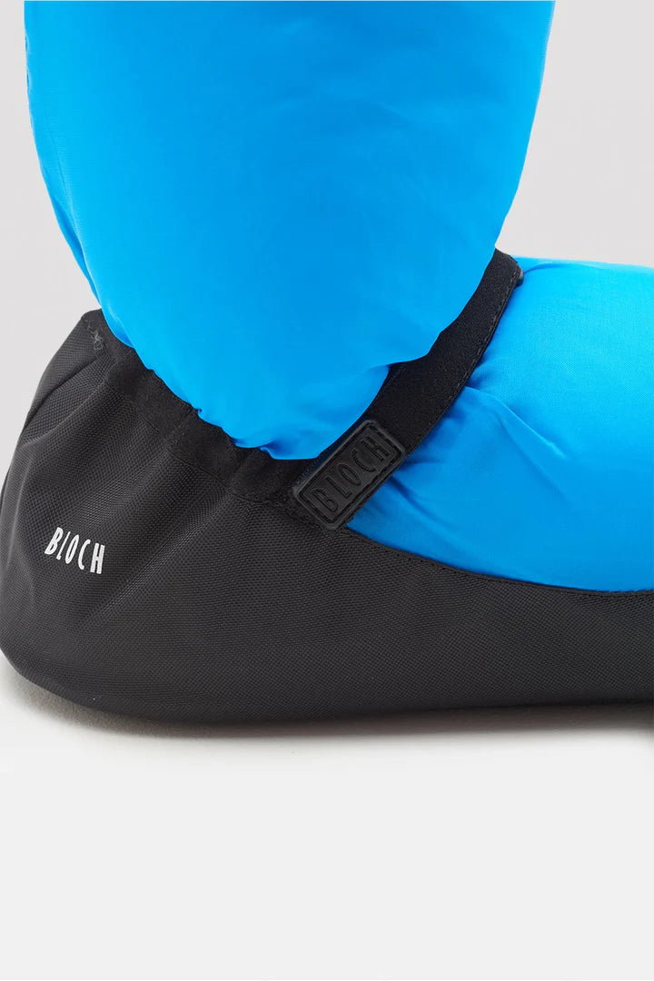 Bloch Adult Warm Up Booties, Fluorescent Blue IM009