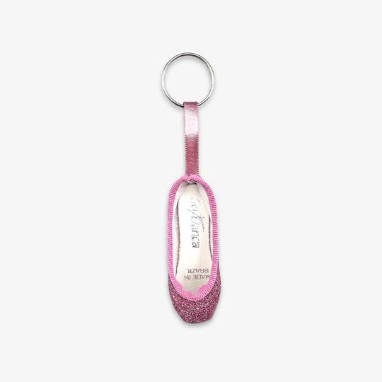 So Danca Mini Glitter Pointe Shoe Keychain, KC40G