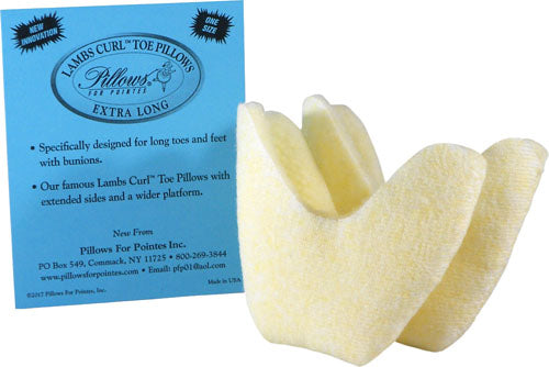 Pillows for Pointes Extra Long Lambs Curl Toe Pillows, LCTPX