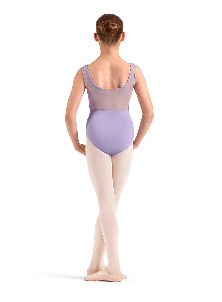Mirella Embroidered Tank Leotard, Lilac M50012C