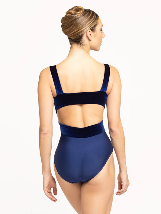 Elevé Dancewear Jackie Tank Leotard, Sapphire Velvet