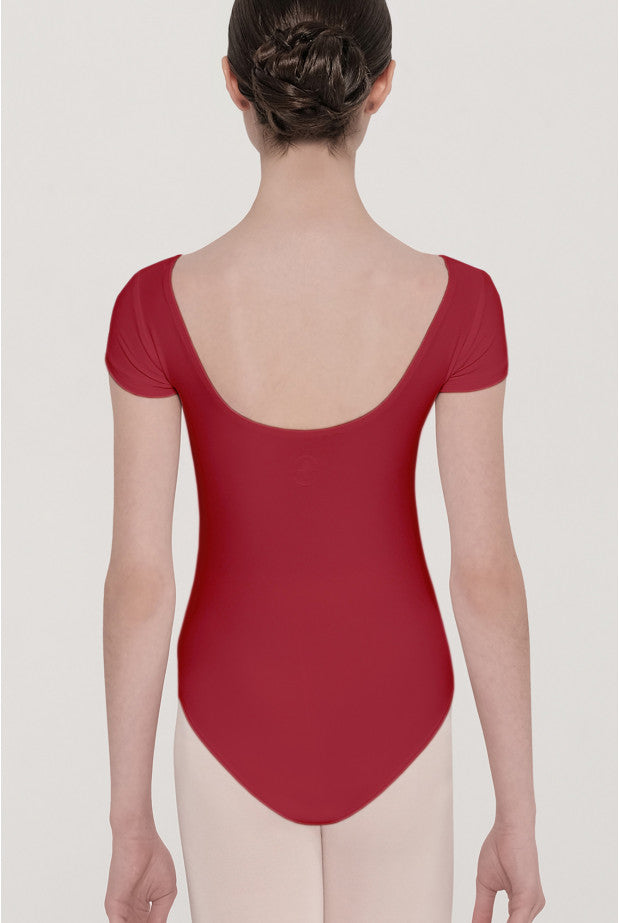 Wear Moi Candide Cap Sleeve Leotard, Red CANC