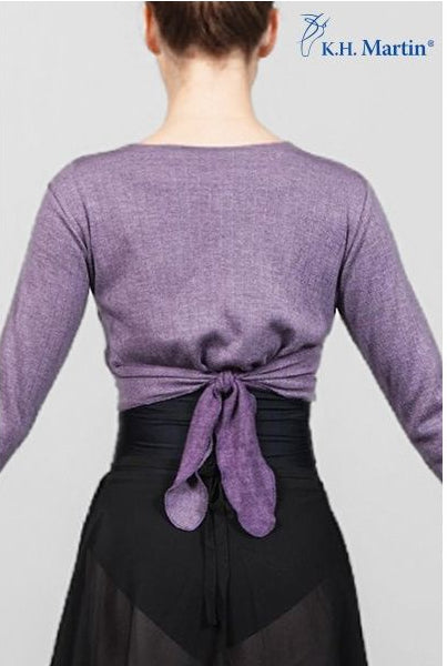 Sansha Cropped Cardigan, Grape KH4003P