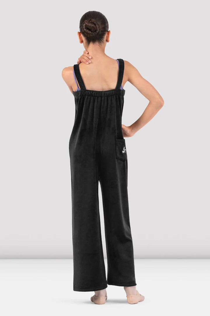 Bloch Kids Susan Velvet Jumpsuit, Black CU12006