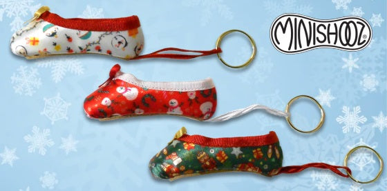 Pillows for Pointes Mini Christmas Pointe Shoe Keychain, MPSX