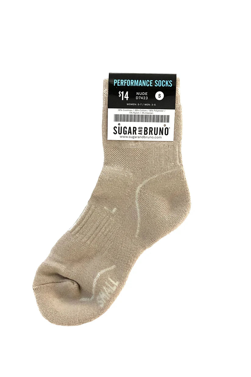 Sugar and Bruno Performance Socks, Nude D7423