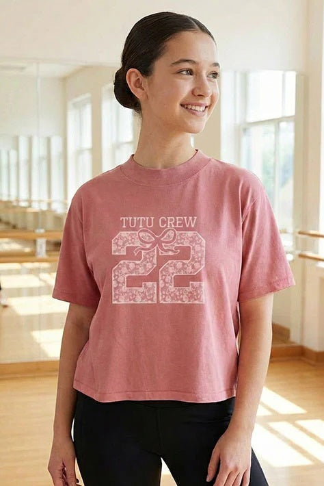 Covet Dance Tutu Crew Crop Tee, 22C-T