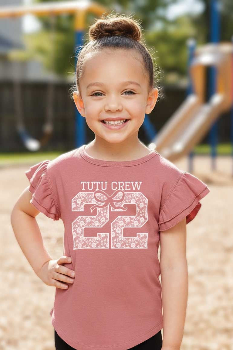 Covet Dance Tutu Crew Flutter Tee, 22C-TOD