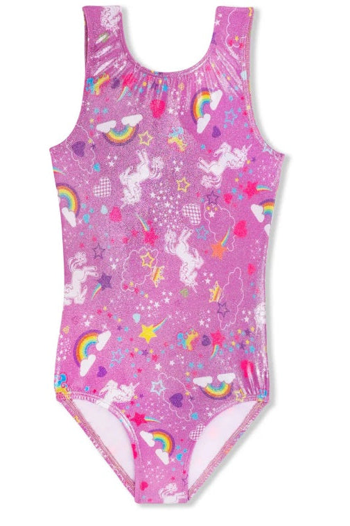 Girl Power Sport Leotard, Unicorn Lavender Sparkle LE107