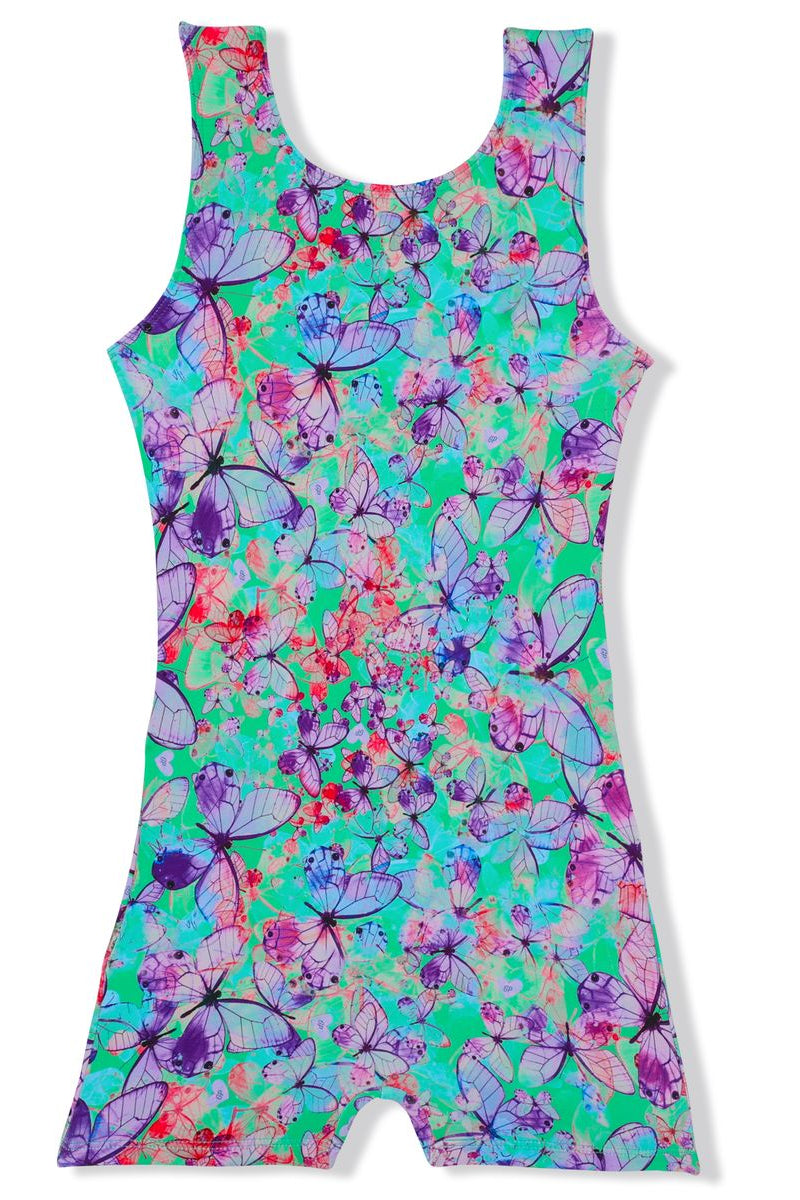 Girl Power Sport Biketard, Butterfly Camo LE103
