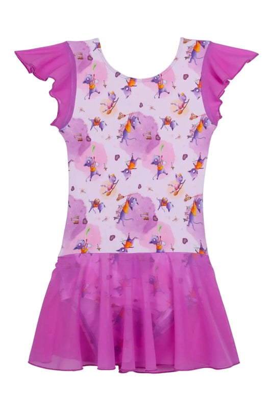 Girl Power Sport Skirted Leotard, Kittina LE108B