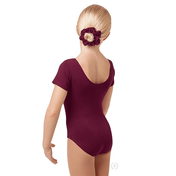 Eurotard Kids Cotton Lycra® Short Sleeve Leotard, Burgundy 1043