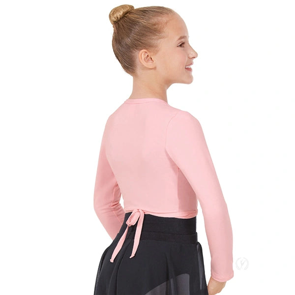 Eurotard Kids Long Sleeve Cotton Lycra® Ballet Wrap Sweater, 10523c