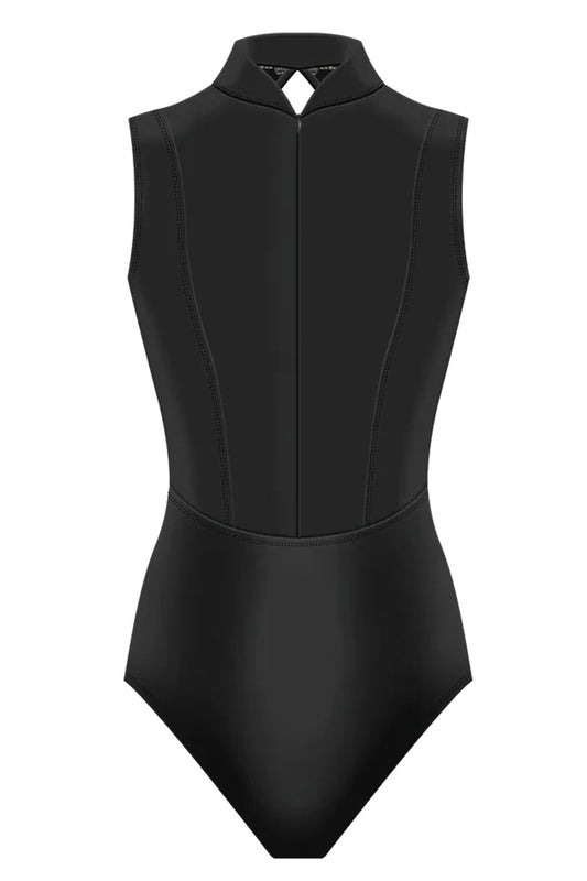 Danse De Paris Yvonne High Neck Leotard, Jet L0041L