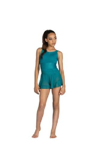 Danznmotion Mesh Ruffle Shorts, 21412A