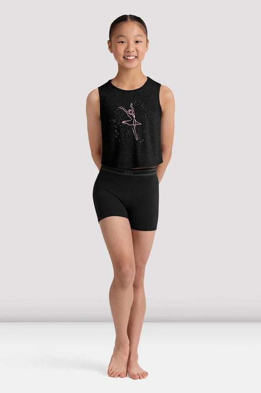 Bloch Kids Tracy Twist Back Top, Black CZ30005