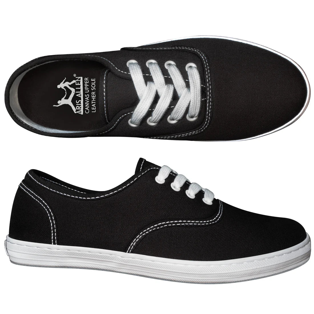 Aris Allen Women’s Black Classic Canvas Dance Sneaker, 427-BK