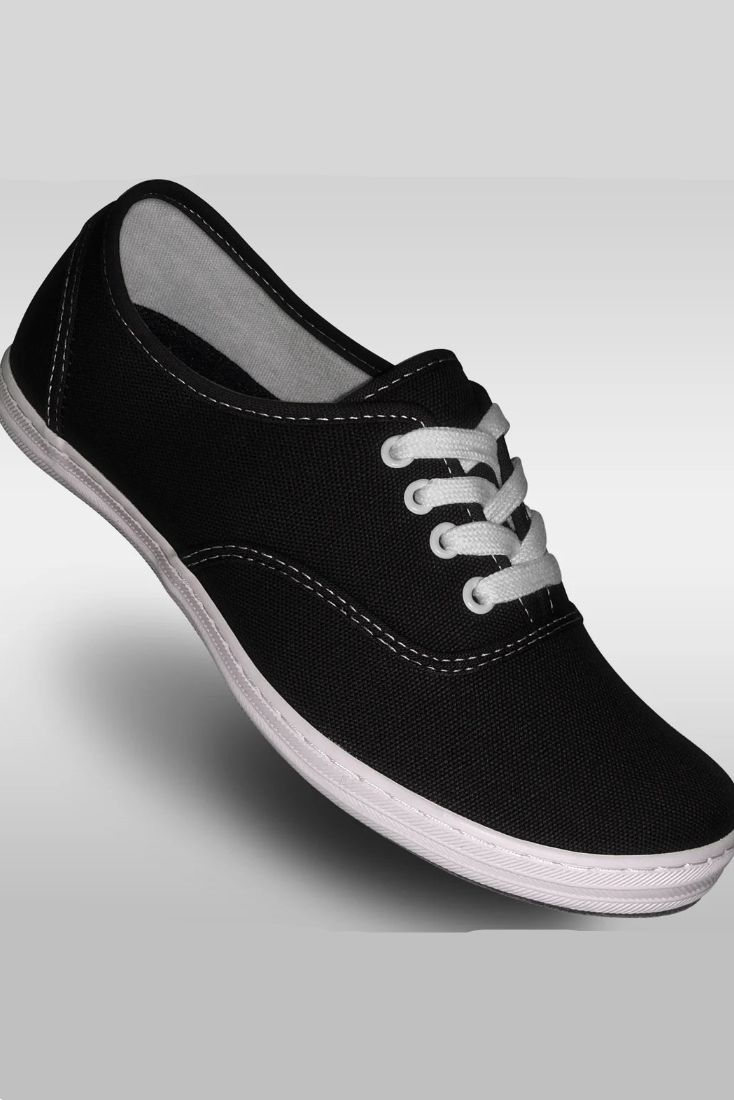 Aris Allen Women’s Black Classic Canvas Dance Sneaker, 427-BK