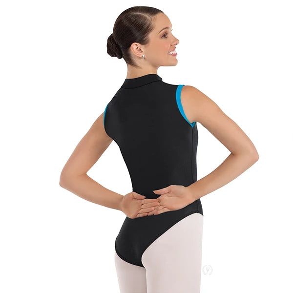 Eurotard Adults Microfiber Full Back Zipper Front Leotard, 44518