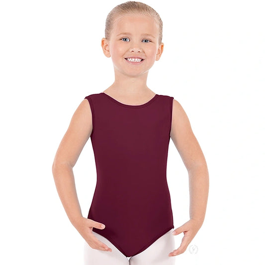 Eurotard Kids Microfiber Tank Leotard, Burgundy 4489