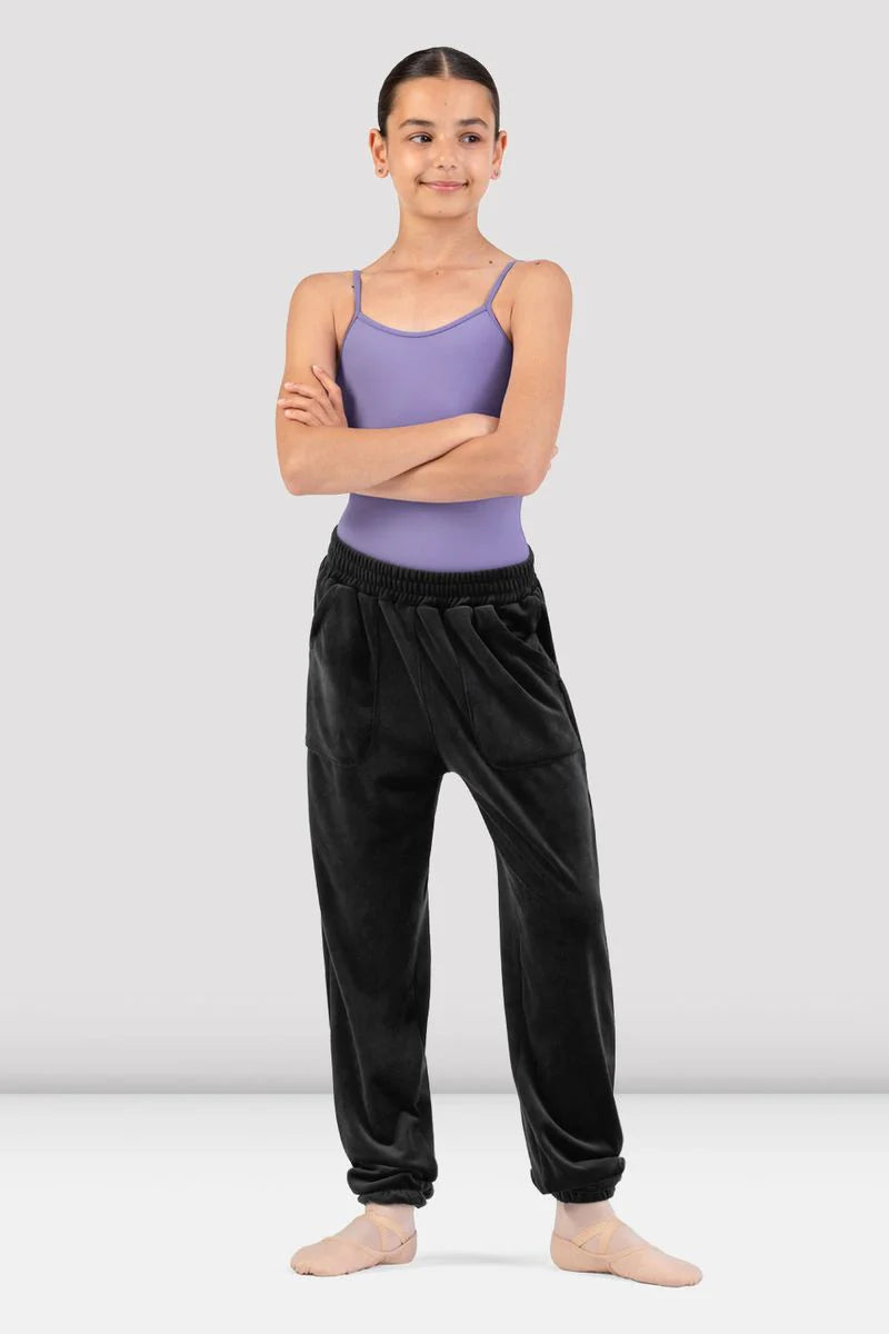 Bloch Kids Nicole Velvet Sweatpant, Black CP80004