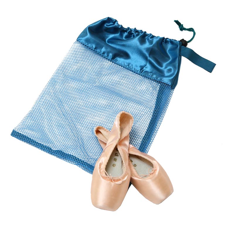 Horizon Dance Mesh Shoe Bag, Teal 8429