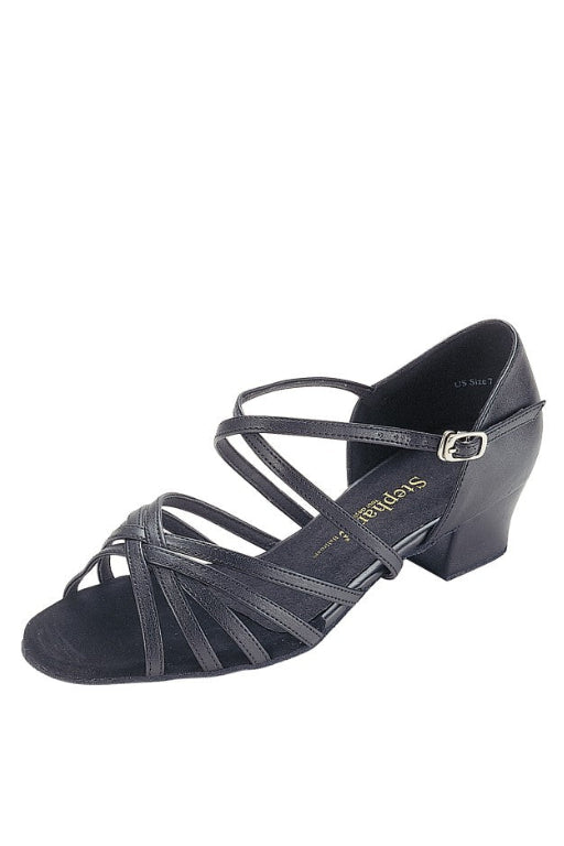 Stephanie 1.5" Black Leather Heel, 16003-11X