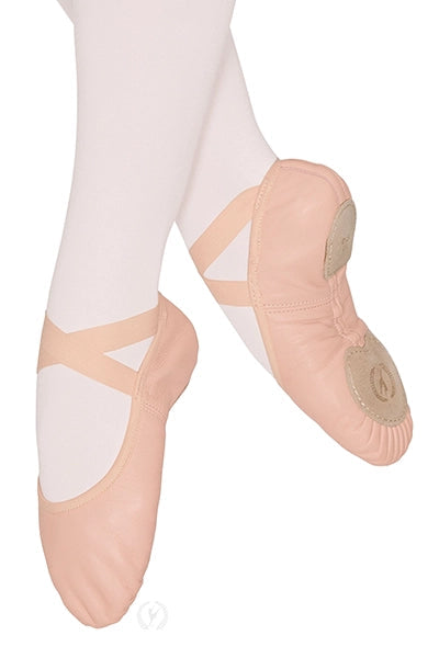 Eurotard Kids Coupé Leather Split Sole Ballet Shoe, Drawstring Free, A2004C
