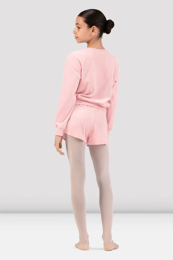 Bloch Kids Lily Velvet Crew Neck Jumper, Candy Pink CZ30016