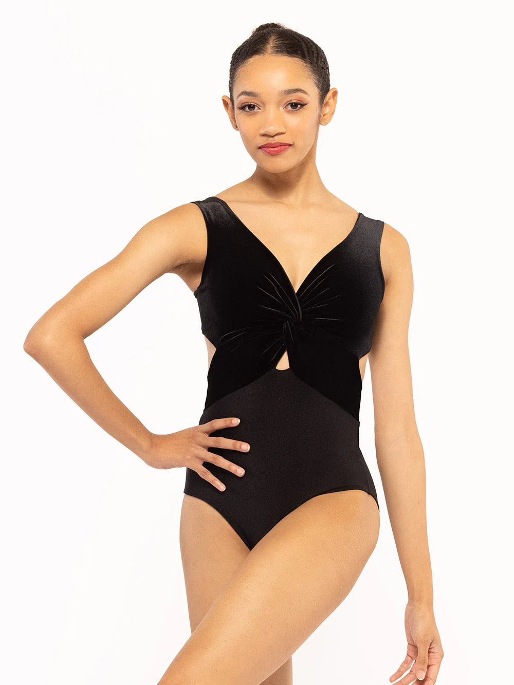 Elevé Dancewear Jackie Tank Leotard, Black Velvet