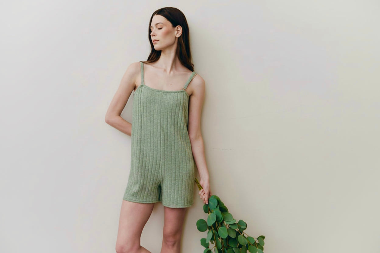 Rubia Wear Cindy Romper, Lambs Ear