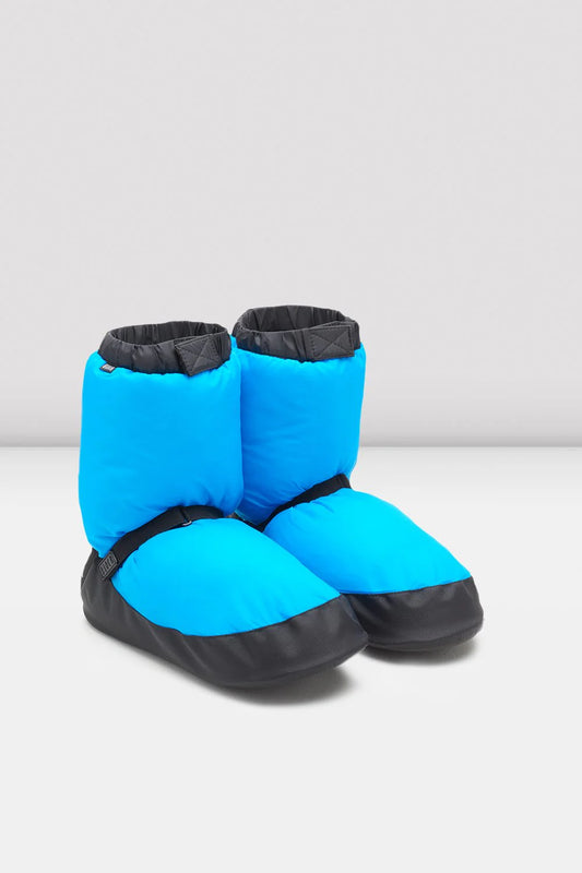 Bloch Adult Warm Up Booties, Fluorescent Blue IM009