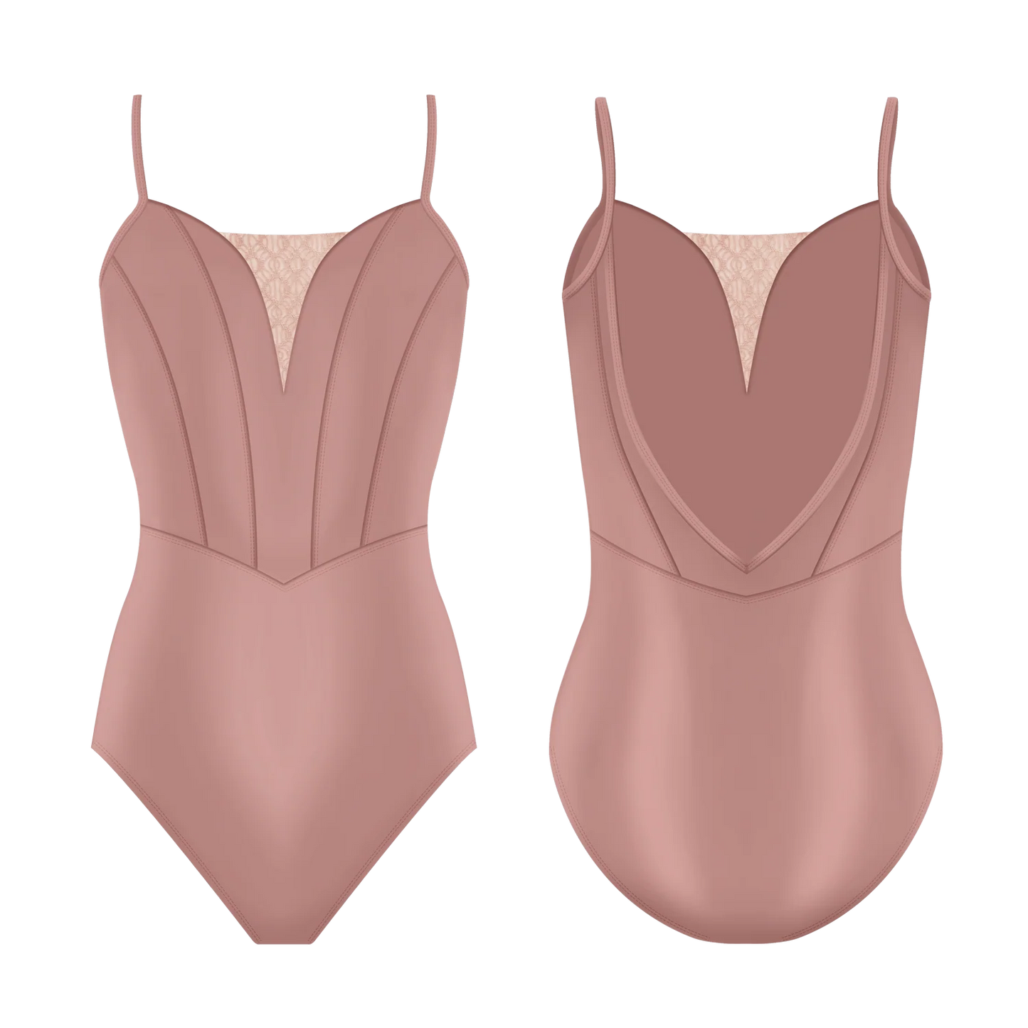 Danse De Paris Antoinette Camisole Leotard, Blush L0015L