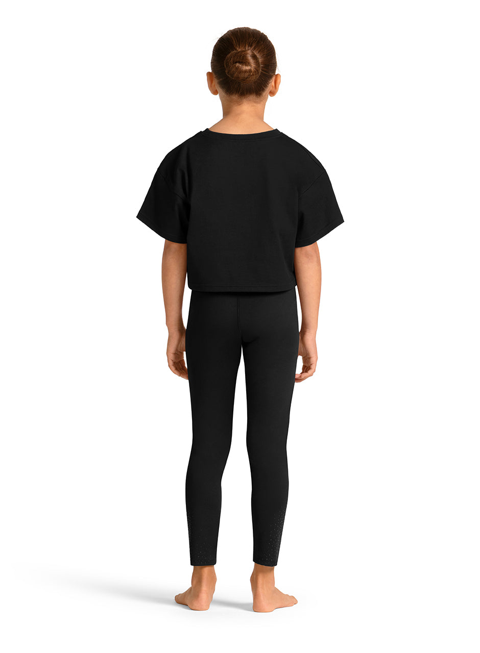 Mirella 'Dance' Crop Tee, Black M30013C