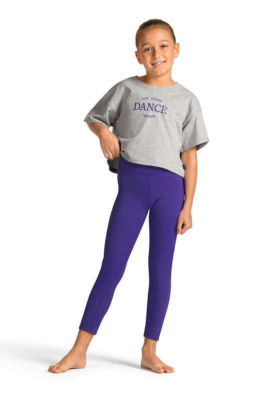 Mirella 'Dance' Crop Tee, Snow Marle M30013C
