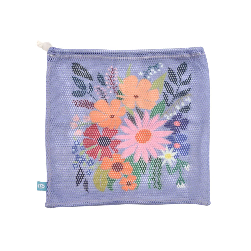 B Plus Printworks Printed Mesh Bag, Light Blue 880PAT08
