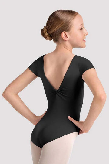 Mirella Kaleidoscope Boat Neck Leotard, Black M20005CB