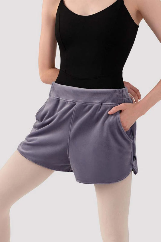Bloch Adults Debby Velvet Short, Dusty Lavender R90007