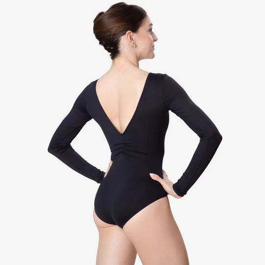 Adult Long Sleeve Leotard with Pinched Front and Back, SL117