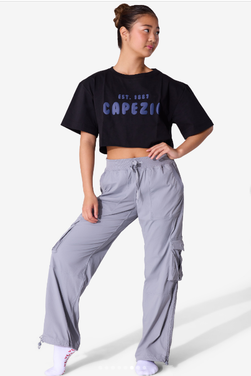 Capezio Jet Setter Dance Dynamics Studio Joggers, Grey Metallic F12555WD