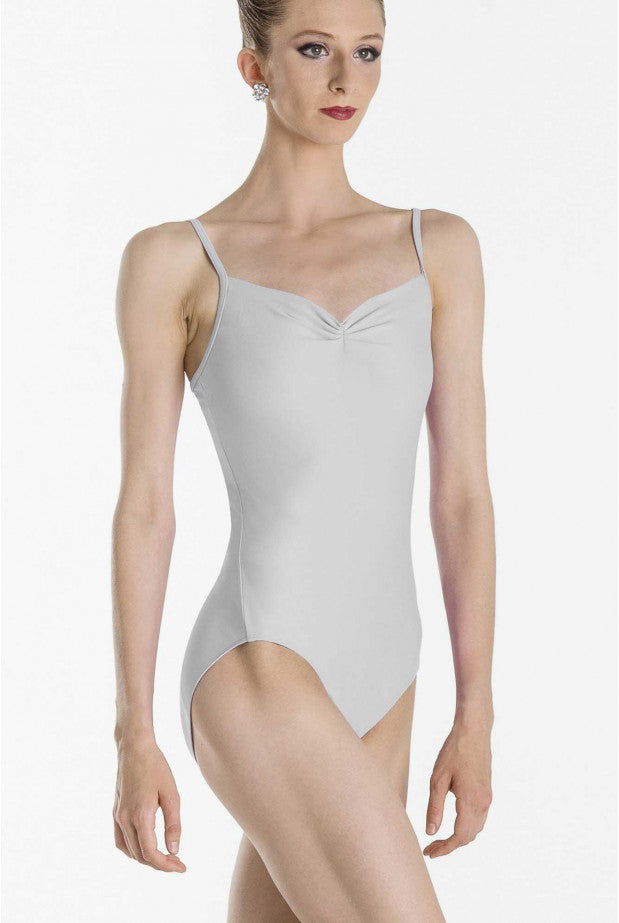 Wear Moi Abbie Pinch Front Camisole Leotard, Light Grey ABB