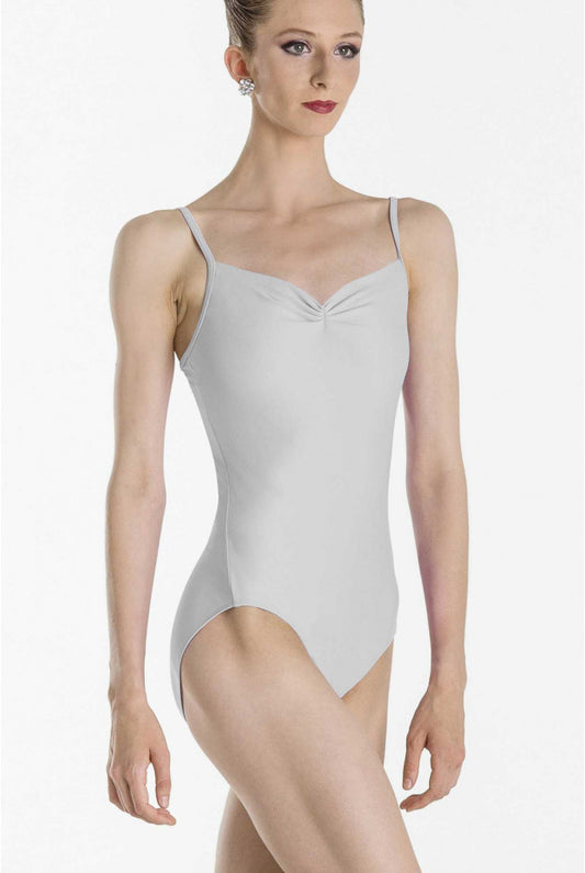 Wear Moi Abbie Pinch Front Camisole Leotard, Light Grey ABB